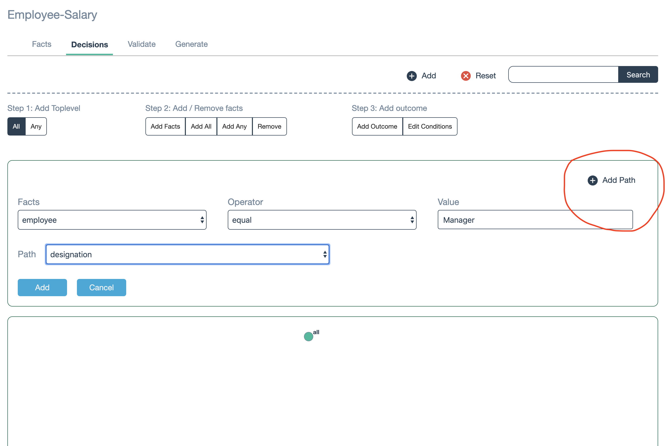 create path decision